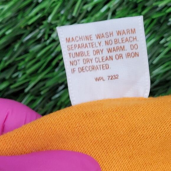 Vintage New-York University Shirt S/M 18x24 Yellow Cropped - Picture 7 of 12